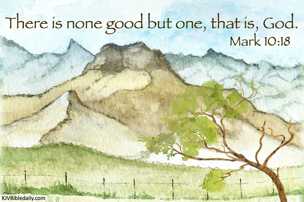 There is noone good but one, that is, God. Mark 10:18