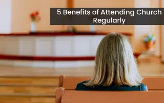 Anonymous blonde woman attending church regularly.