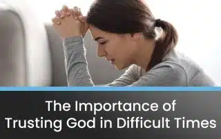 A woman going through a hard time, but is still praying and trusting God.